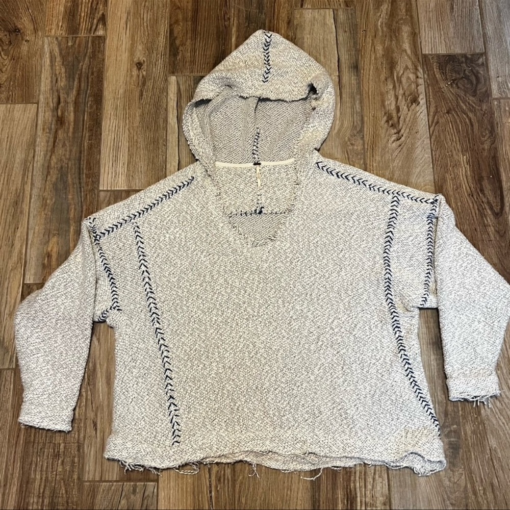 Free People Knit Baja Surfer Hippie Hoodie